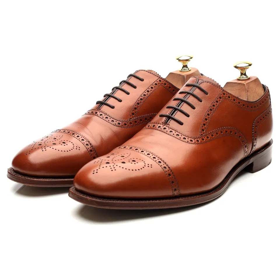 Herring Hampstead oxford brogue cuir marron UK 9.5 large