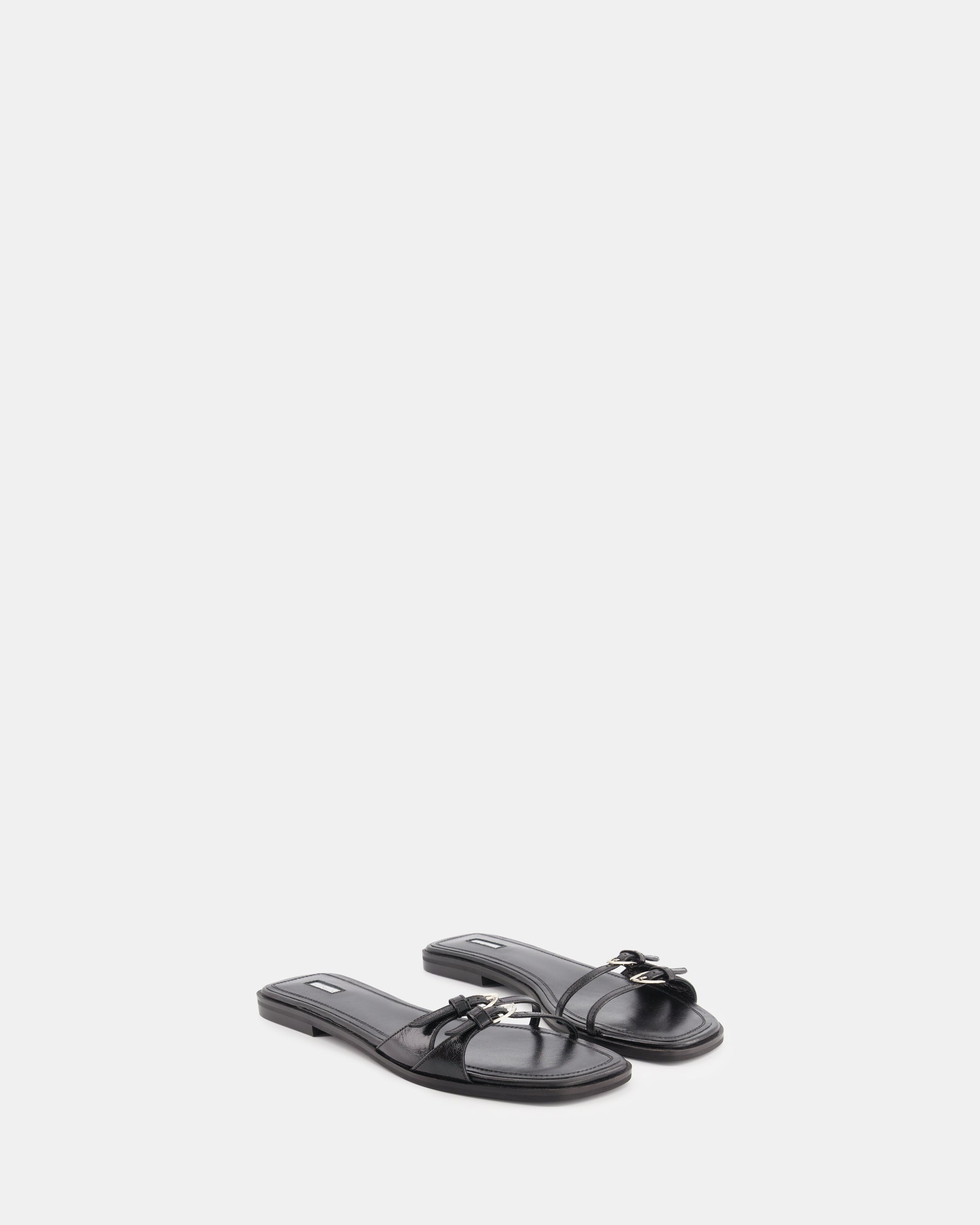 Nodaleto Nodstalgia Buckle 5 sandales noir plat
