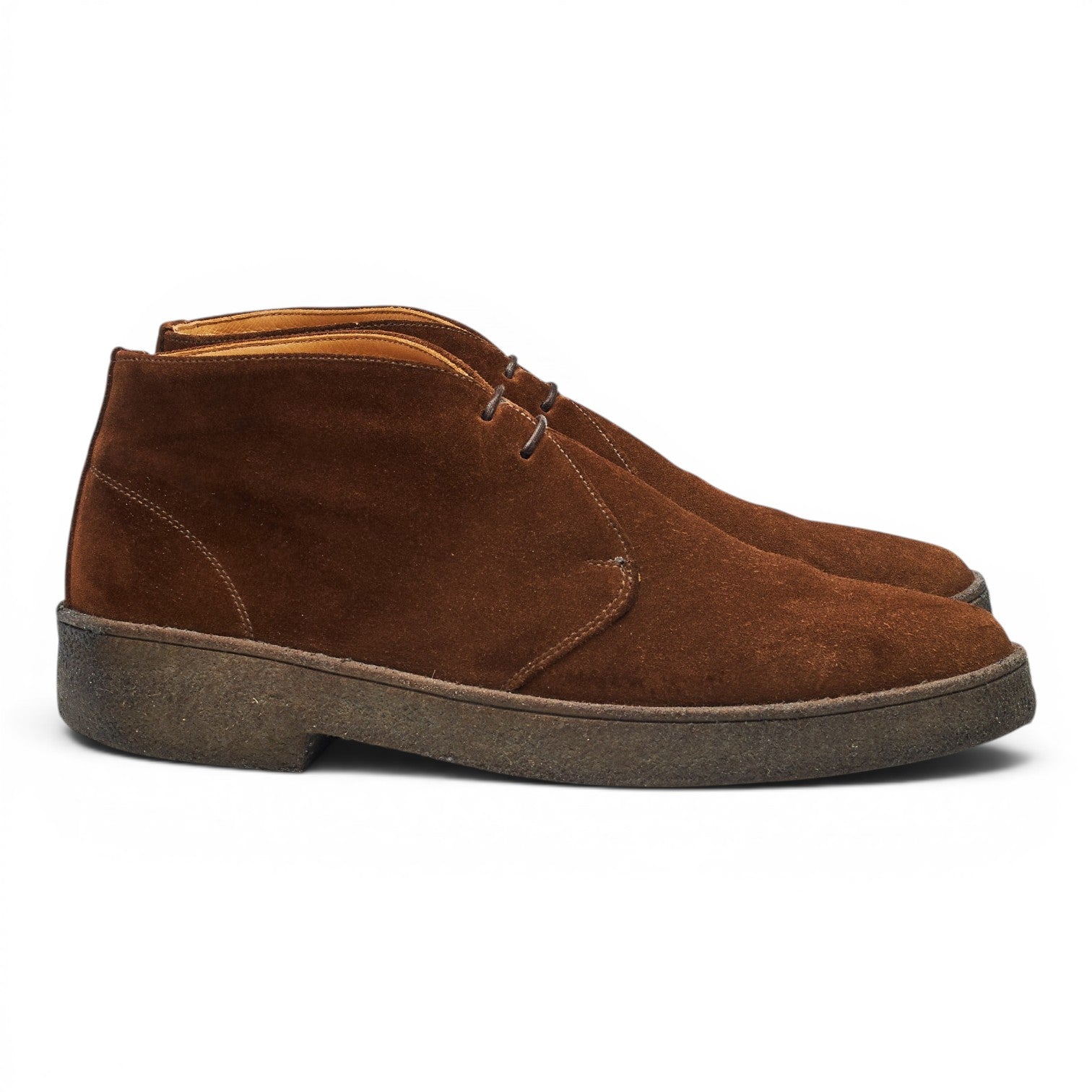 Sanders Luther Bottines Chukka Daim Marron UK 10