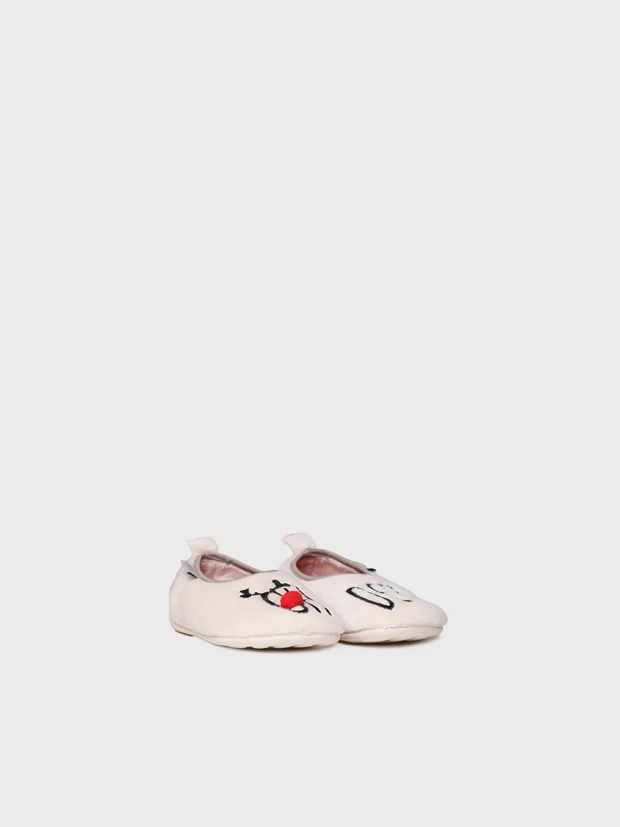 Toni Pons Lux-DR chaussons enfant fourrure crudo