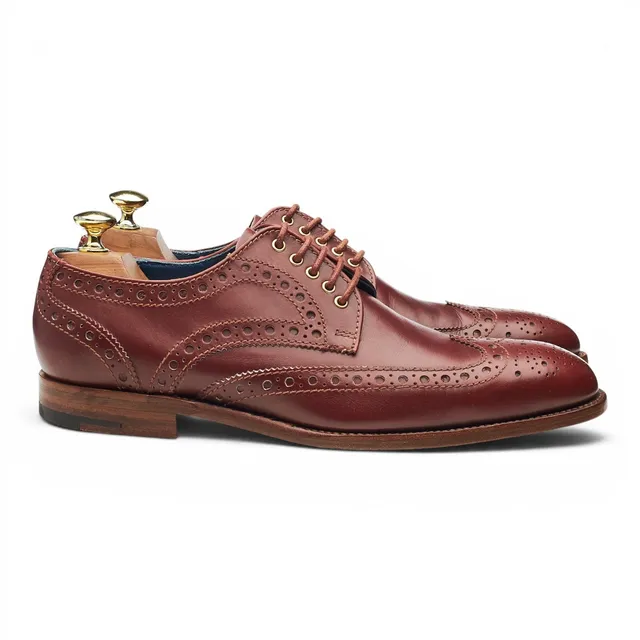 Barker Thompson derby cuir marron 7.5 large semelle cuir