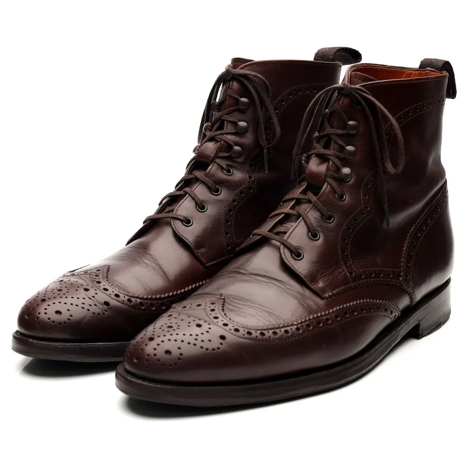 J.FitzPatrick Holman boots cuir marron UK 8.5