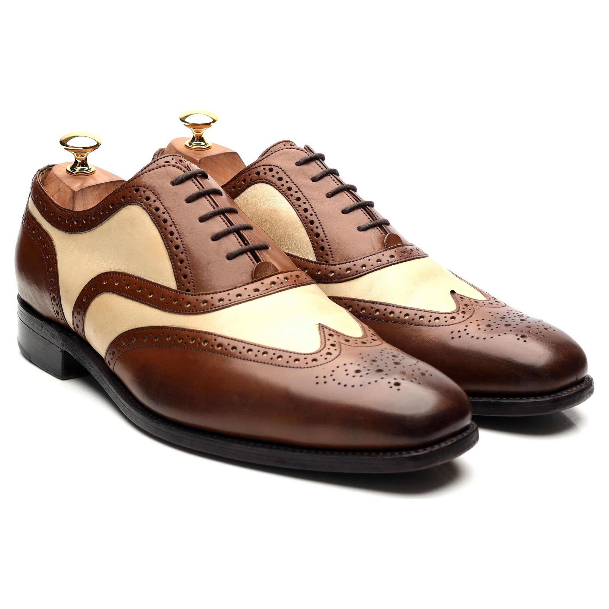 Barker Cambridge richelieu cuir marron beige pointure 9,5