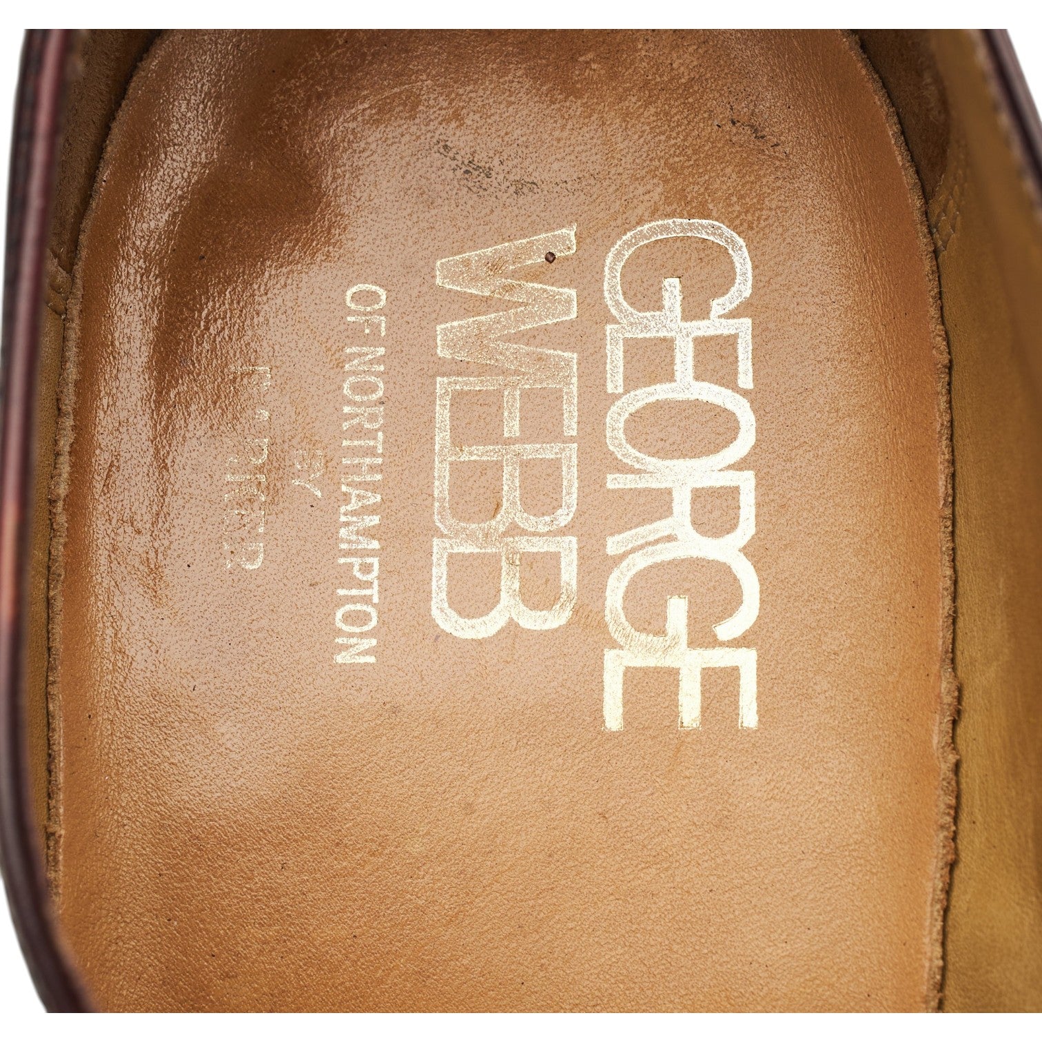 George Webb Oxford Brogue chaussures cuir bordeaux pointure UK 7