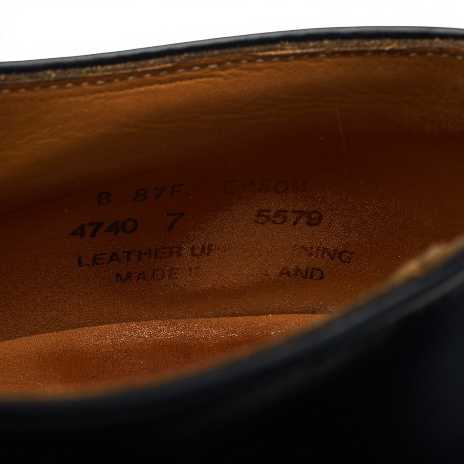 Alfred Sargent Epsom oxford cuir noir UK 7