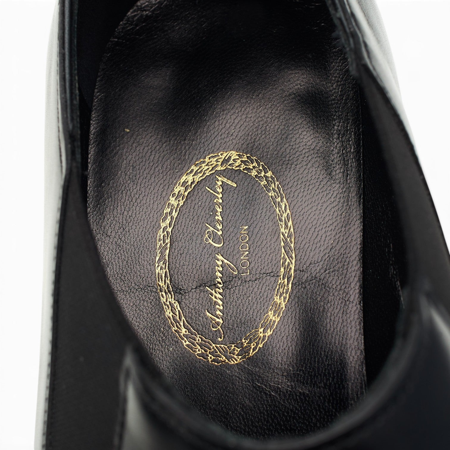 Anthony Cleverley Bulow mocassin cuir noir UK 9.5