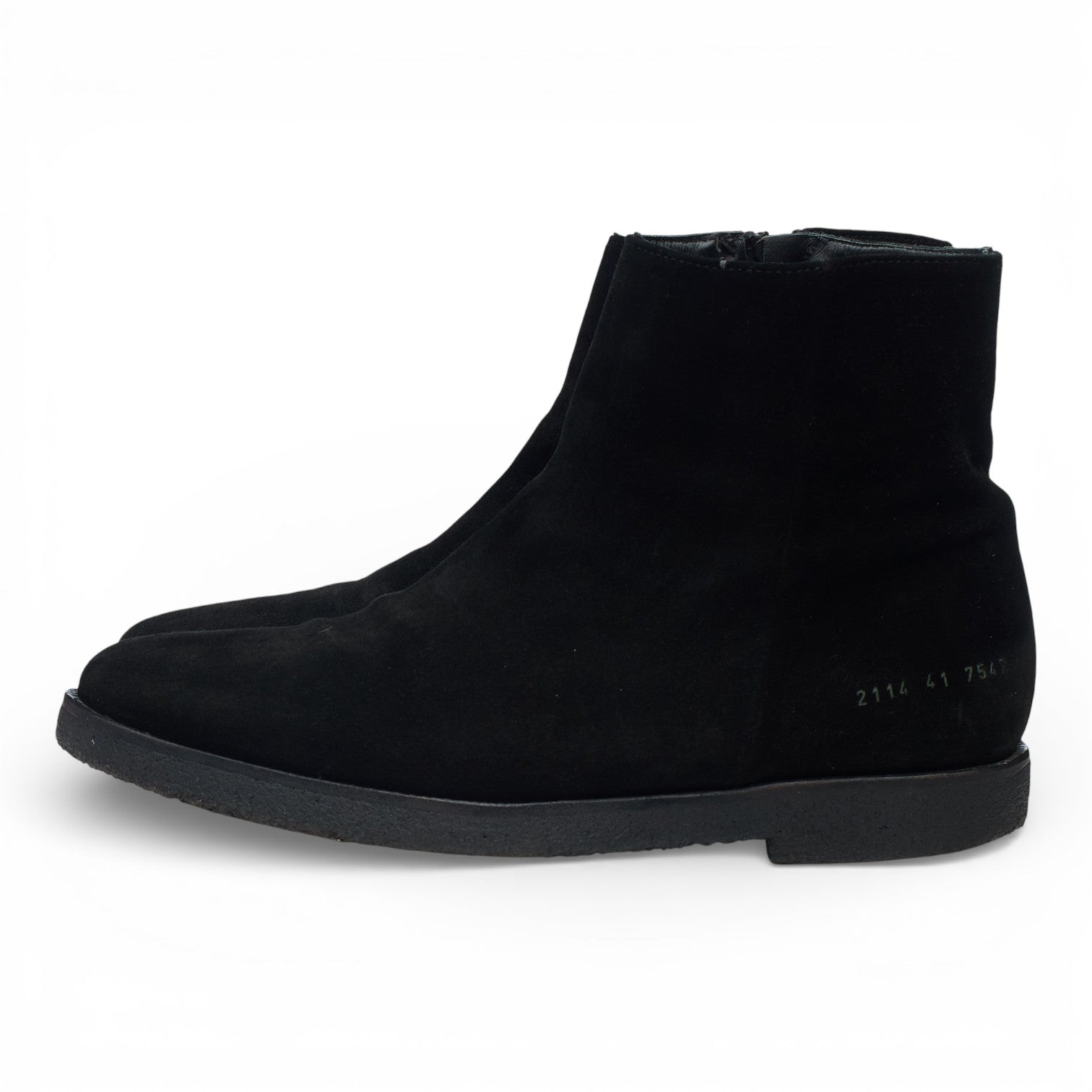 Common Projects boots zip daim noir UK 7