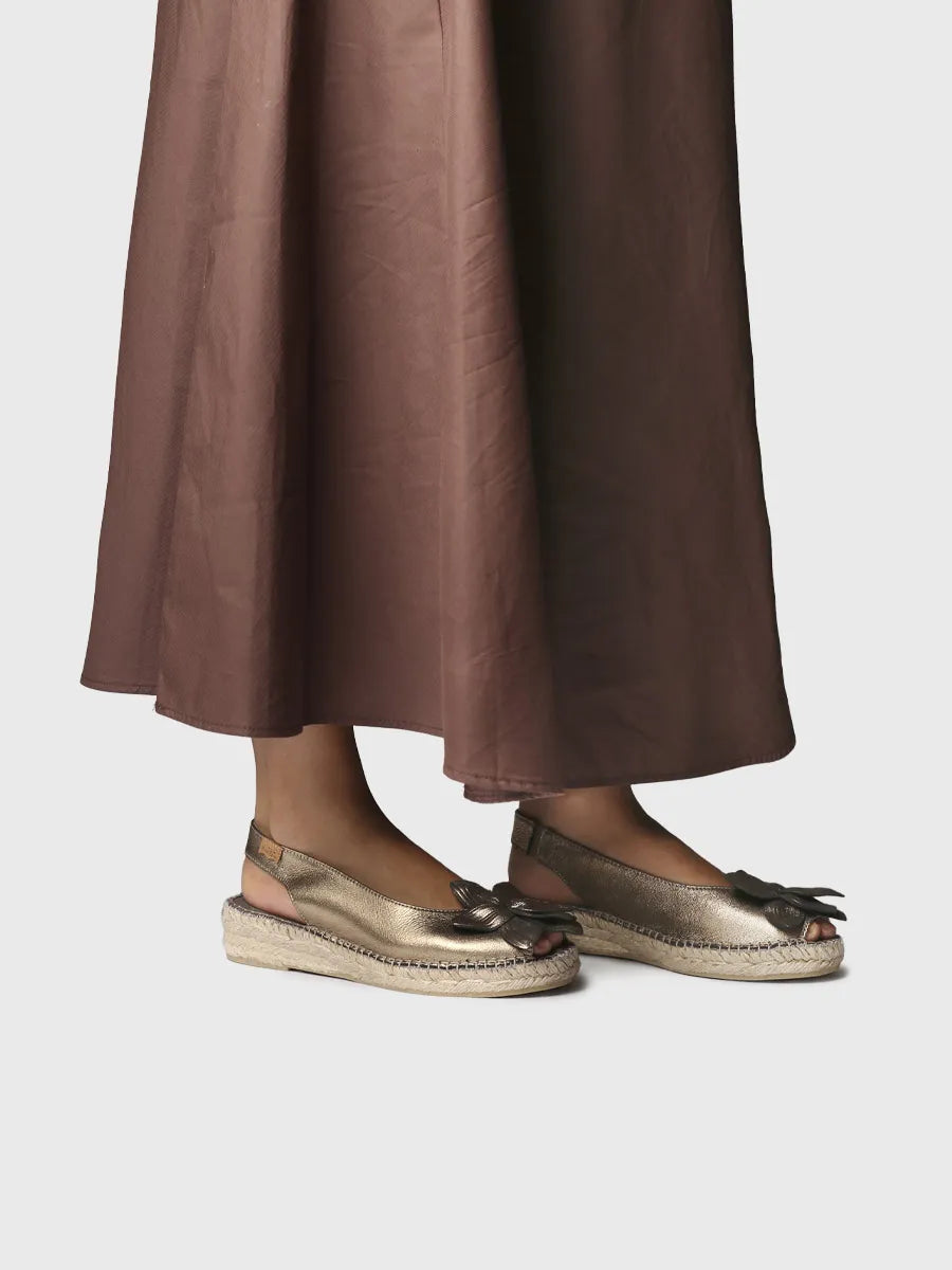 Toni Pons Erica-FN Espadrilles Femme Cuir Métallisé