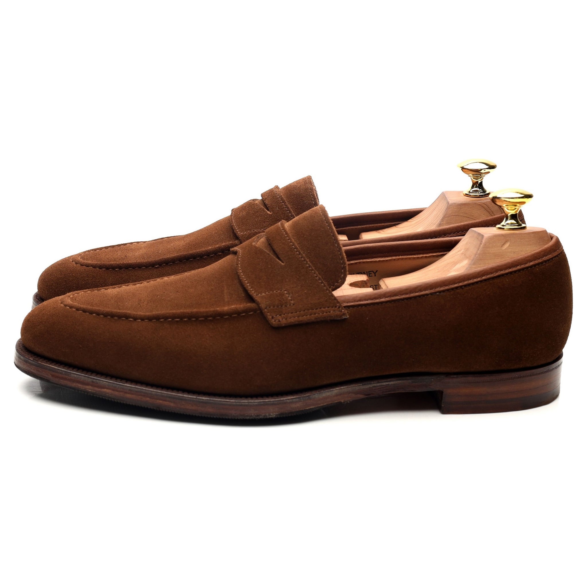 Crockett & Jones Sydney mocassins daim marron UK 8