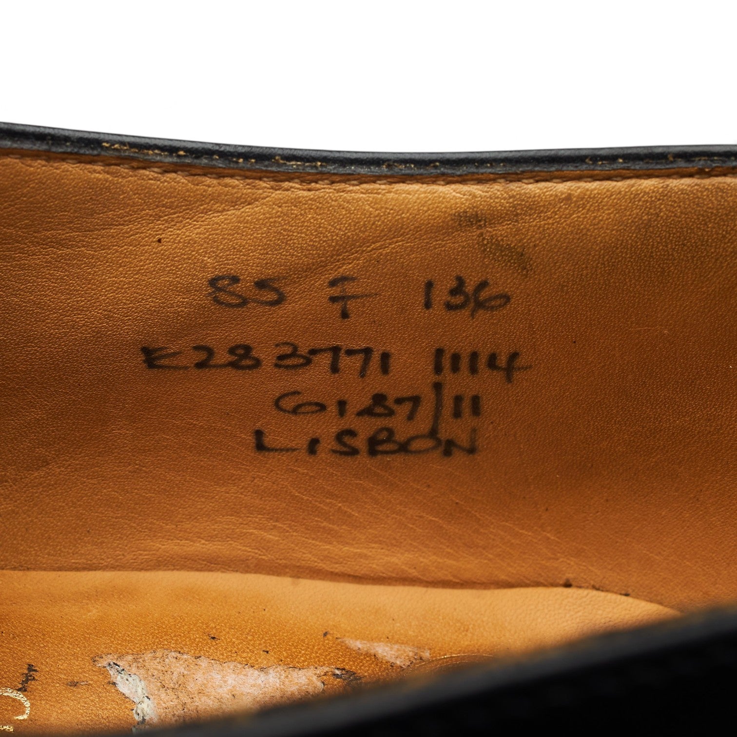 Church’s Lisbon chaussure boucle cuir noir UK 8.5