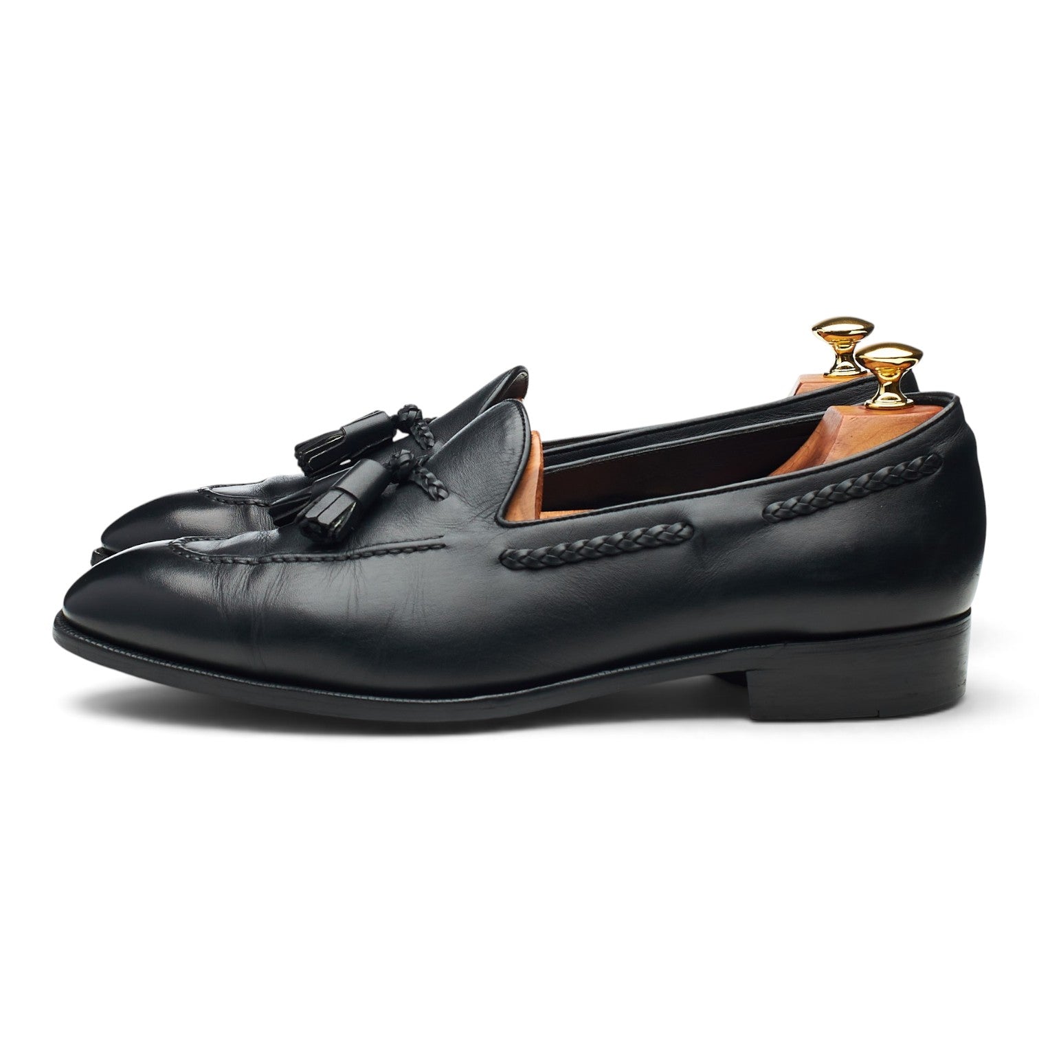 Oct. Tenth OT41 mocassin gland cuir noir UK 9,5