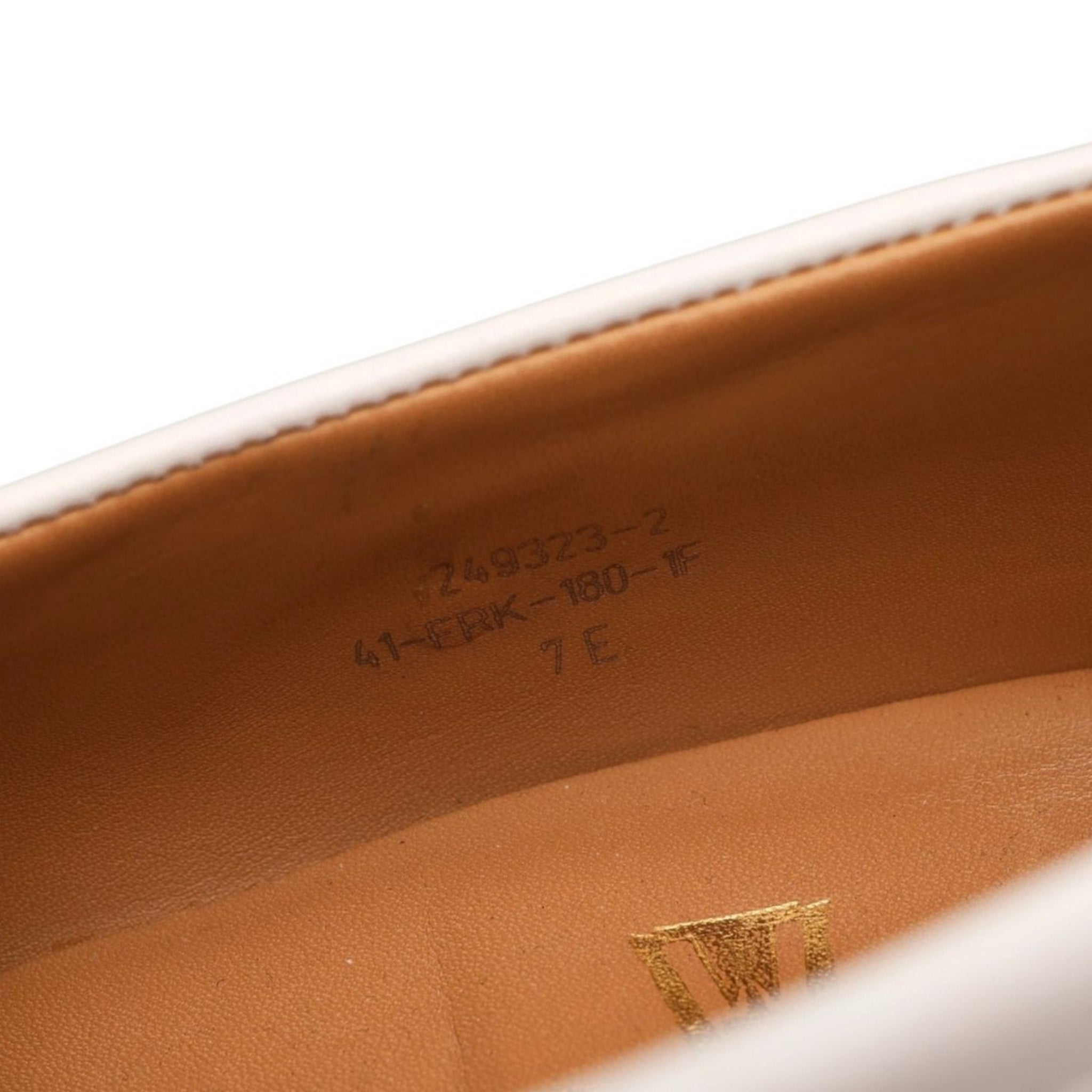 J.M. Weston 180 mocassins cuir blanc UK 8