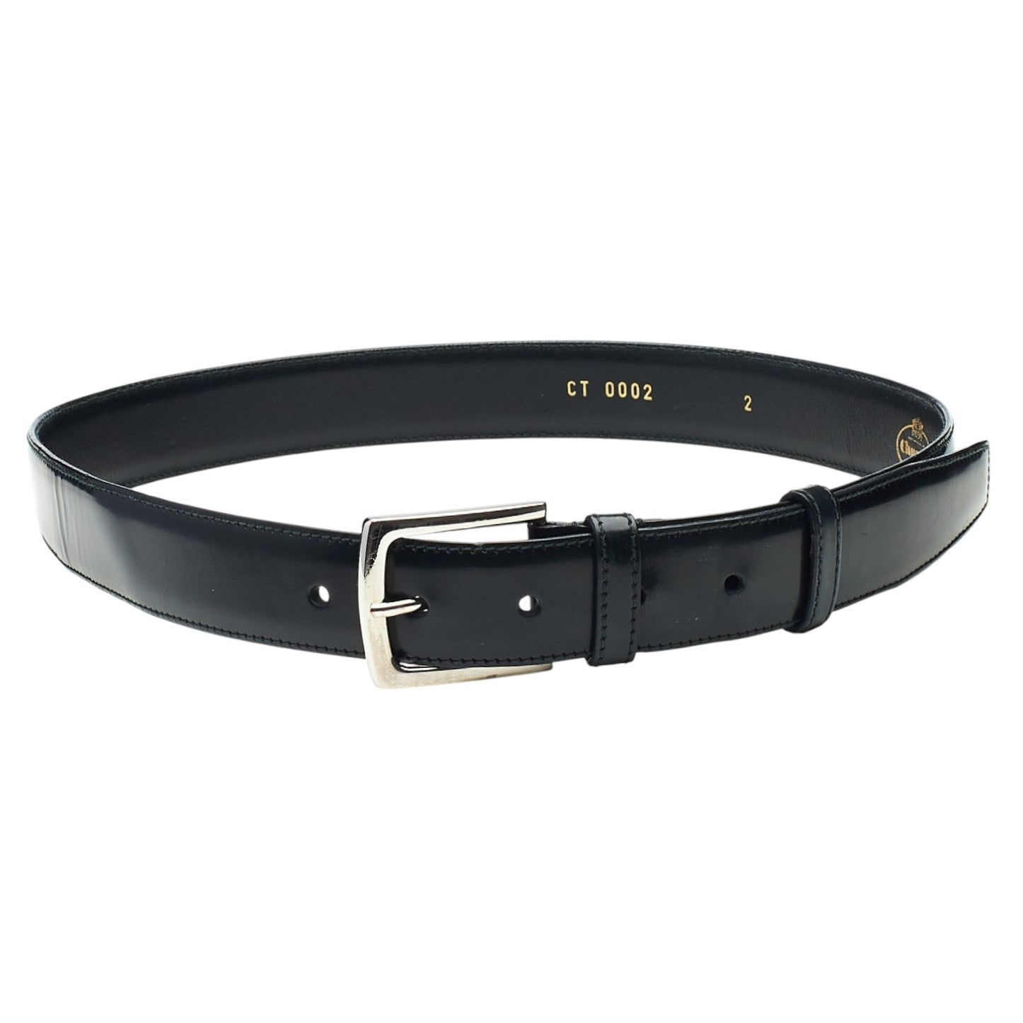 Church’s ceinture cuir noir 32 pouces boucle
