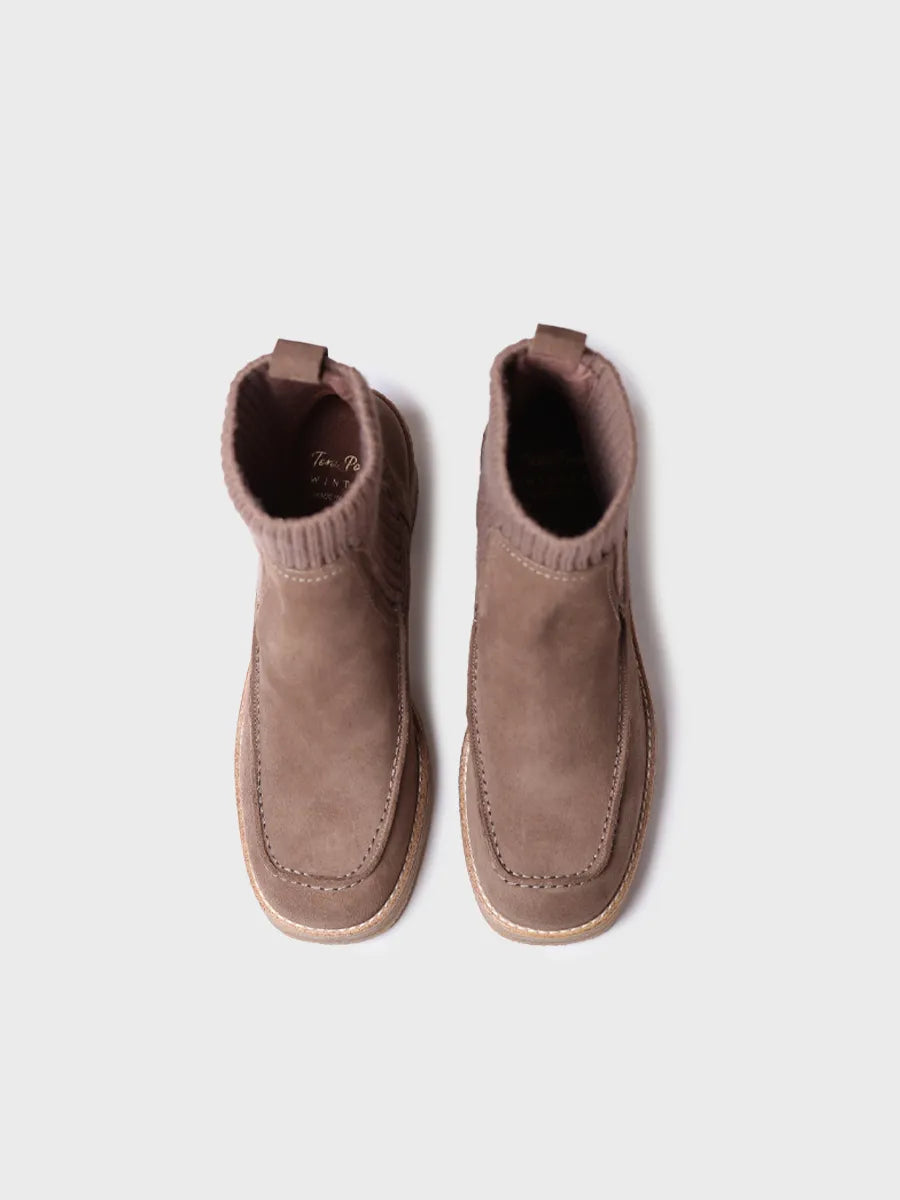 Toni Pons Praga-SY bottines talon large cuir taupe