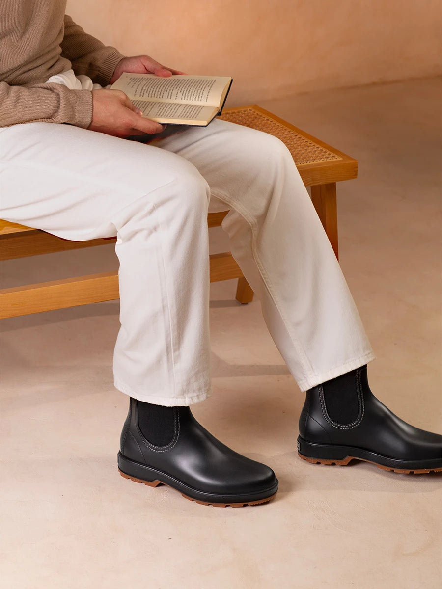 Toni Pons Burton bottine pluie homme caoutchouc noir