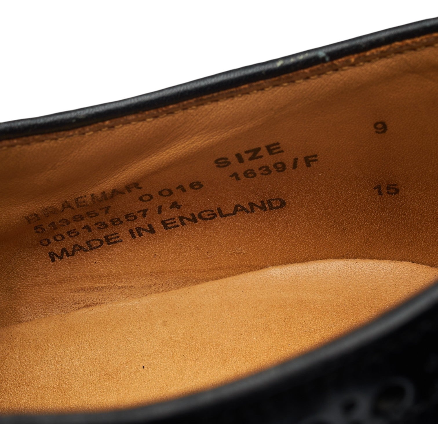 Loake Braemar derby brogue cuir noir 9 UK