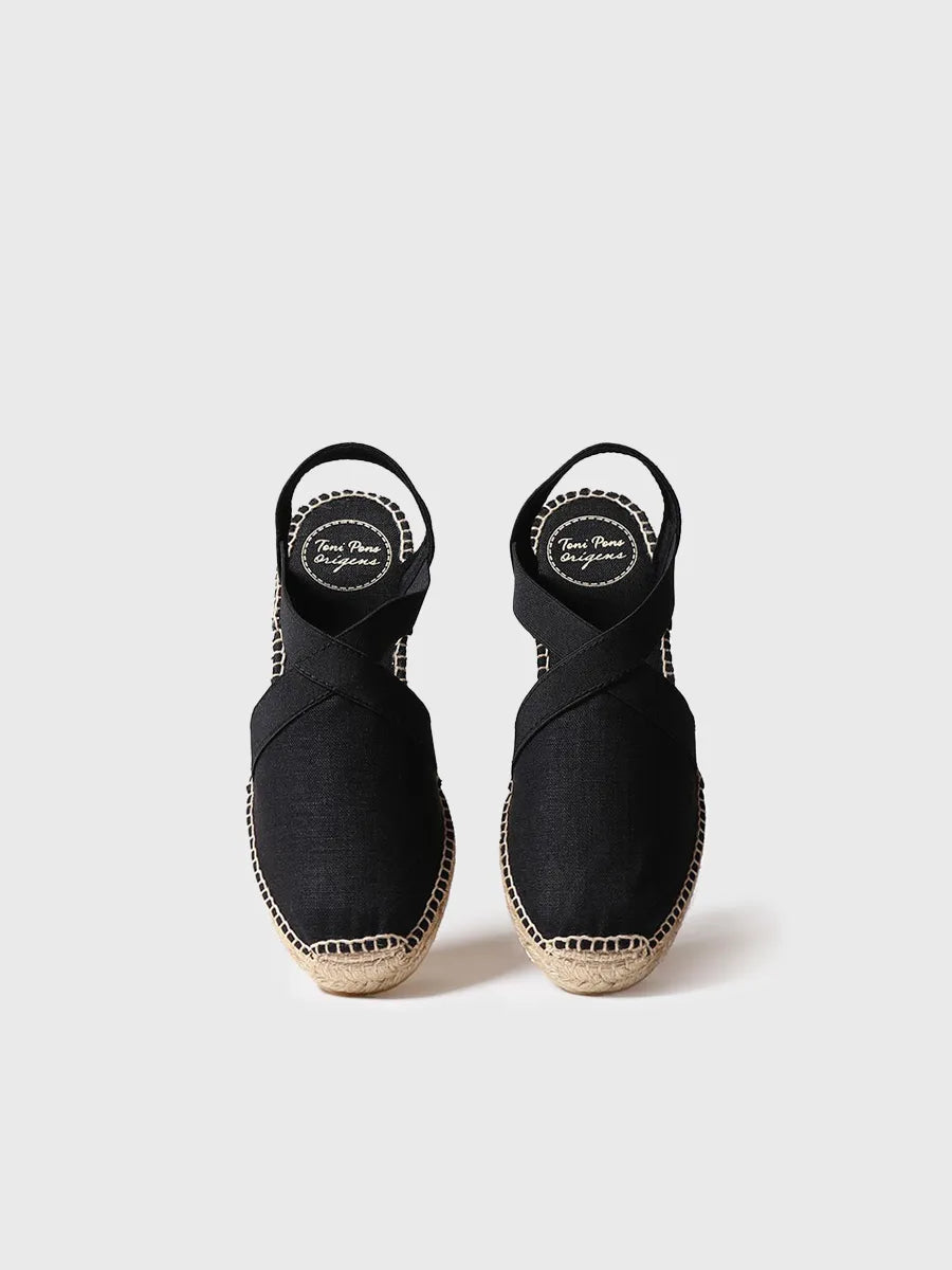 Toni Pons Verona espadrilles coton vegan noir