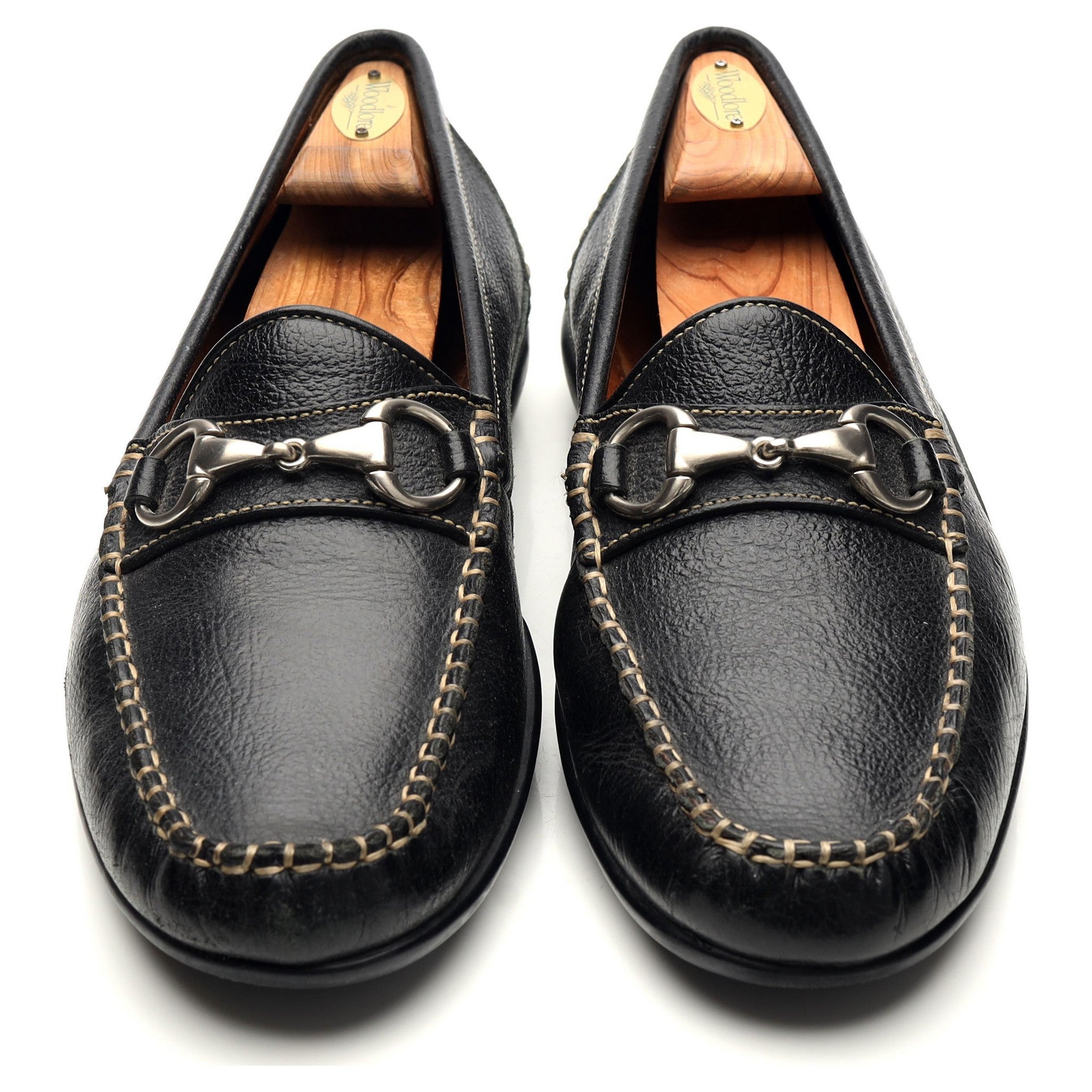 Martin Dingman Saxon mocassins cuir grainé noir UK 9,5