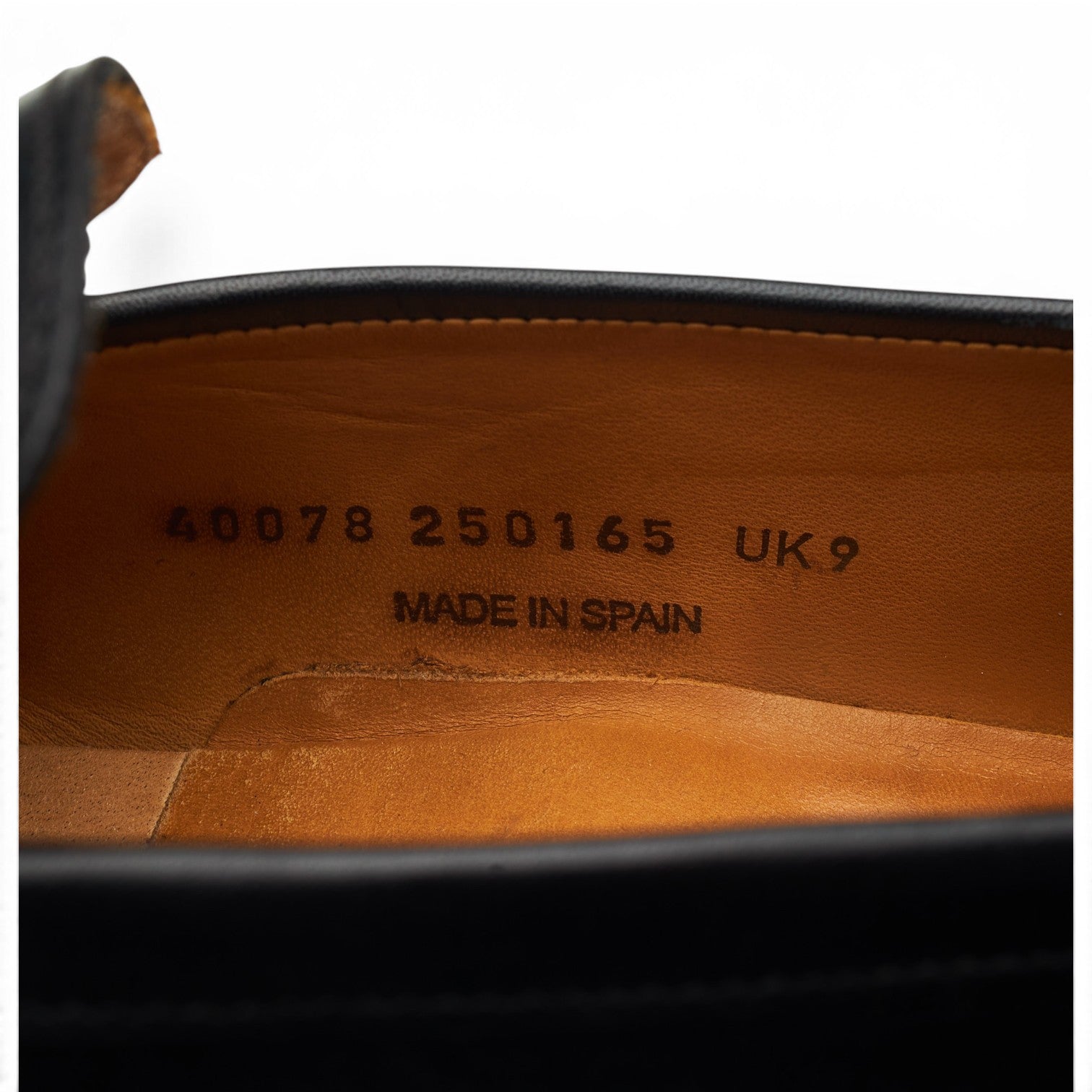 Morjas mocassin cuir noir UK 9 penny