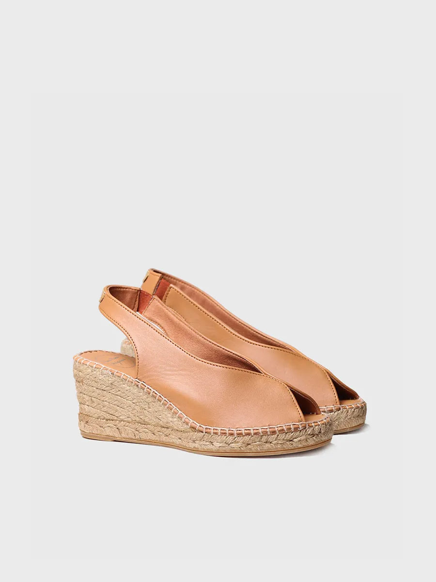 Toni Pons Laila-P espadrilles compensees cuir bout ouvert