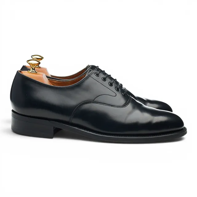Sanders richelieu cuir noir 8,5 UK bout uni