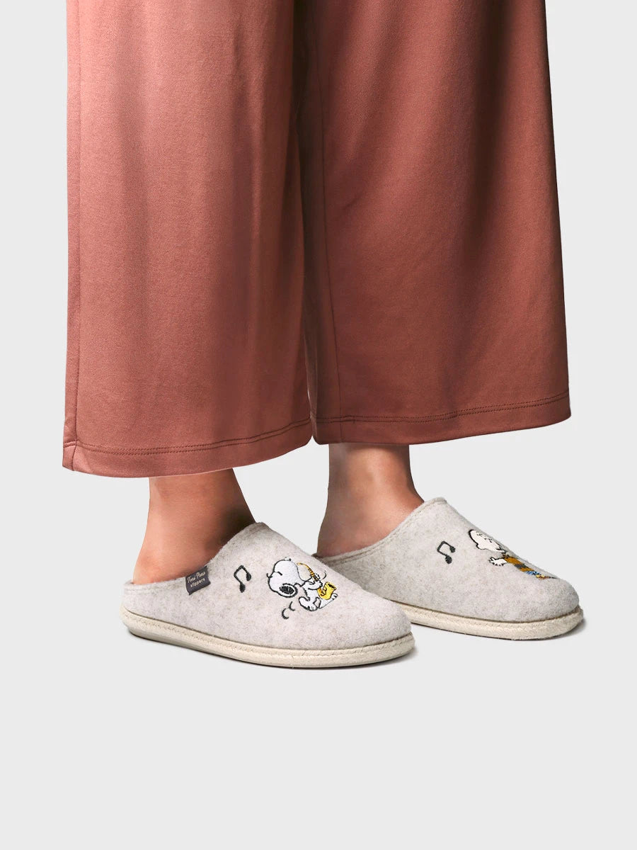 Toni Pons Snoopy chausson feutre femme motif Snoopy