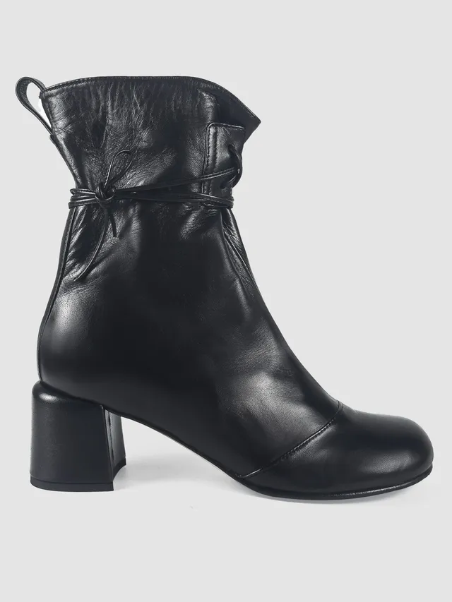 Lorena Paggi Nappa bottine cuir noir