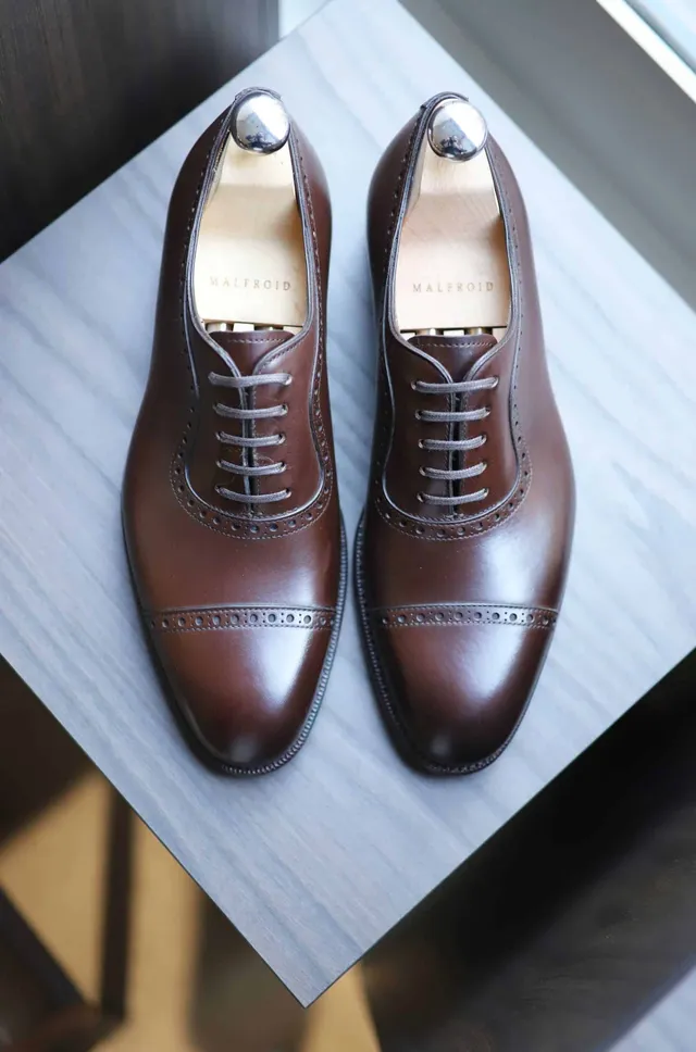 Malfroid Bristol oxford cuir semi-brogue