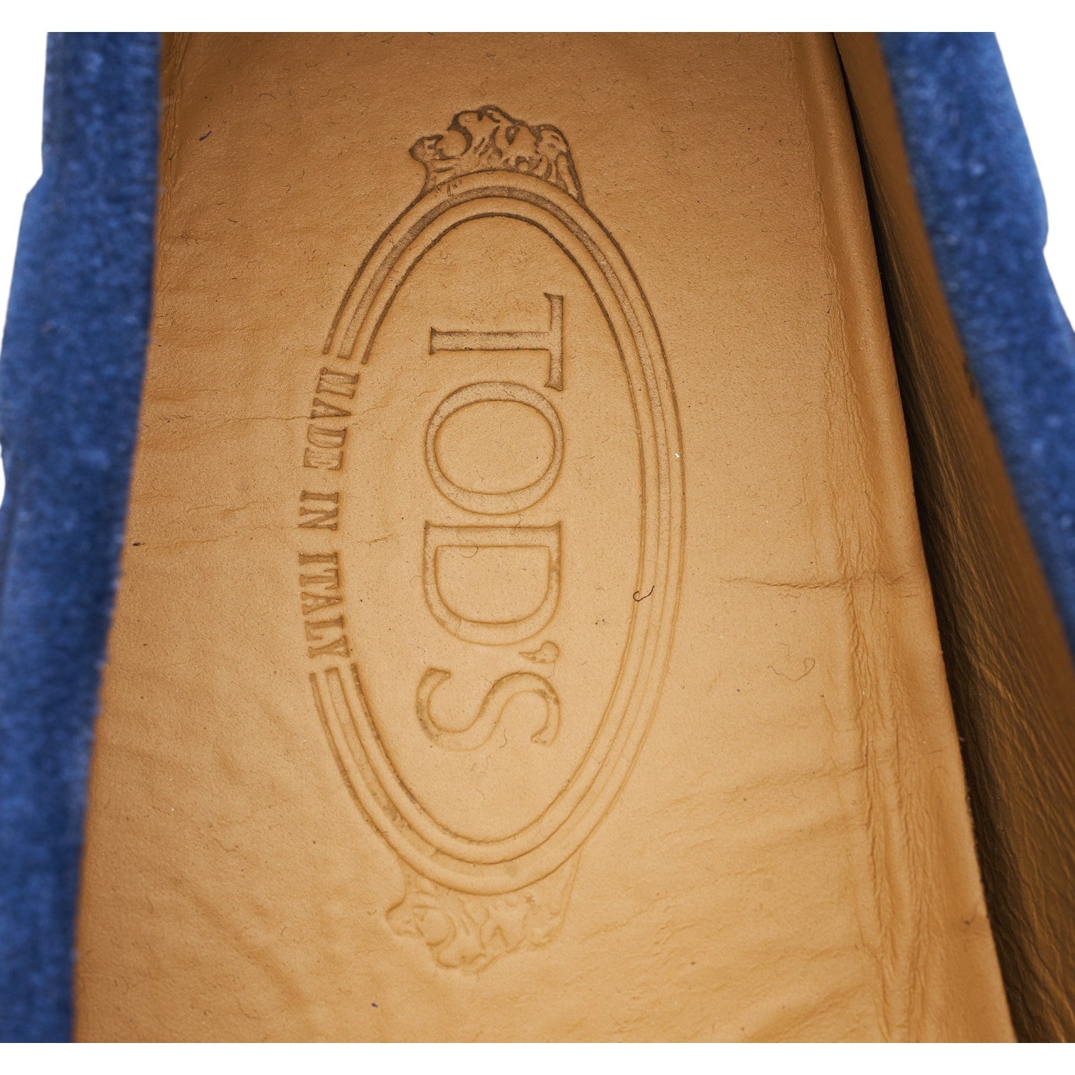 Tod's Gommino mocassins driving daim bleu UK 8