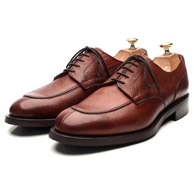 Cheaney Chiswick derby cuir marron UK 8.5 semelle gomme