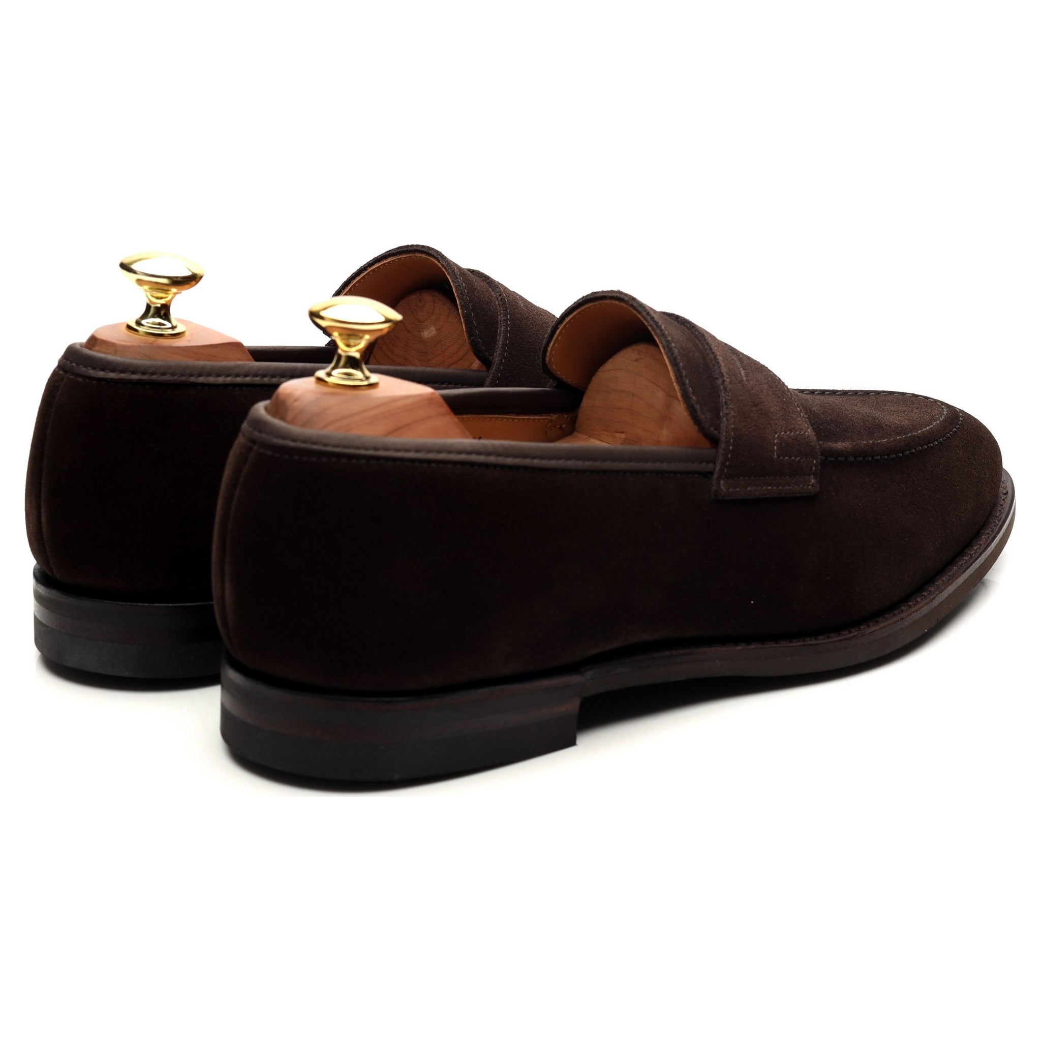 Crockett & Jones Sydney Mocassins Daim Marron Foncé UK 8