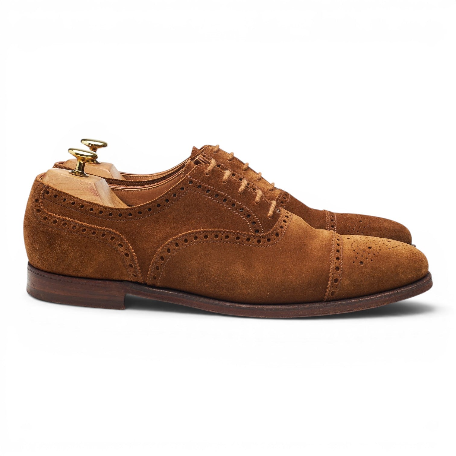 Crockett & Jones Westfield oxford brogue daim tabac 8,5
