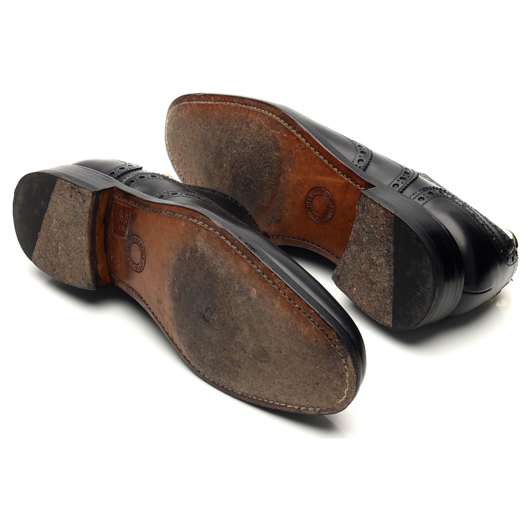 Herring chaussures oxford brogues cuir noir UK 6
