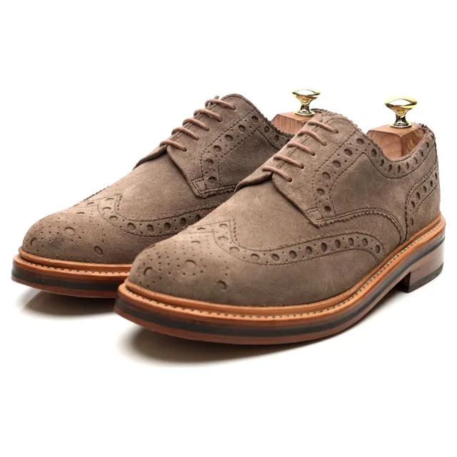 Grenson Archie brogue daim marron clair UK 7,5