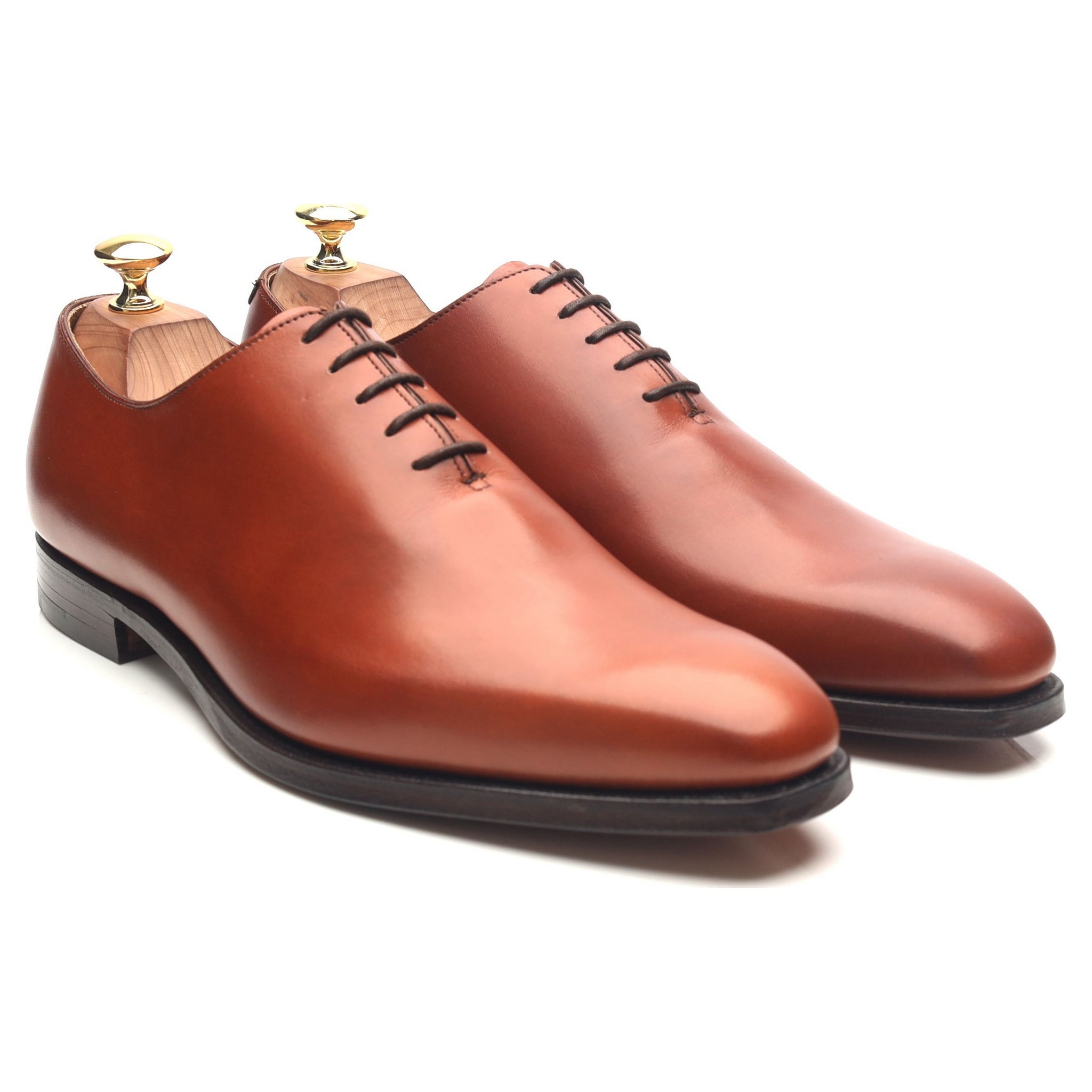 Crockett & Jones Alex derbies one-cut cuir camel UK 8.5