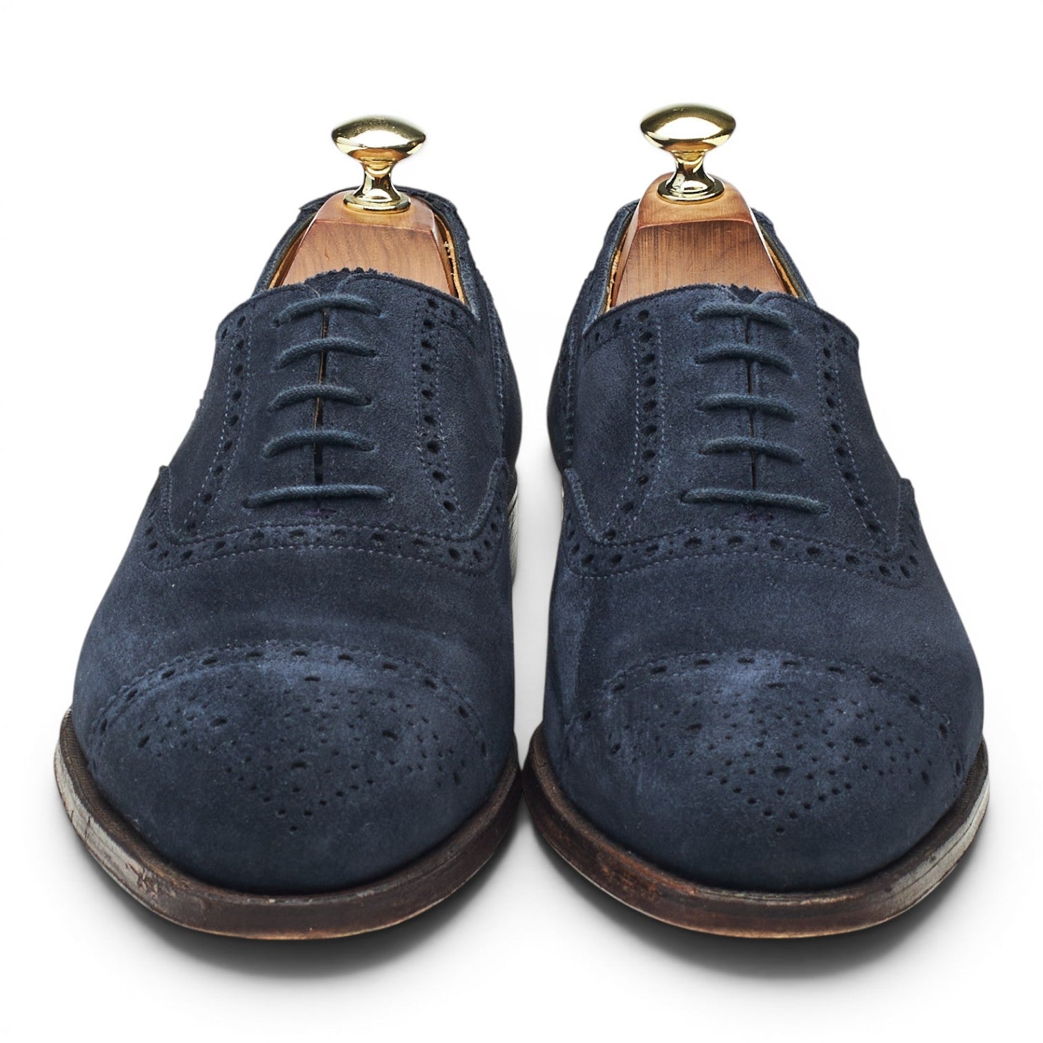 Crockett & Jones Westfield oxford daim bleu pointure UK 7,5