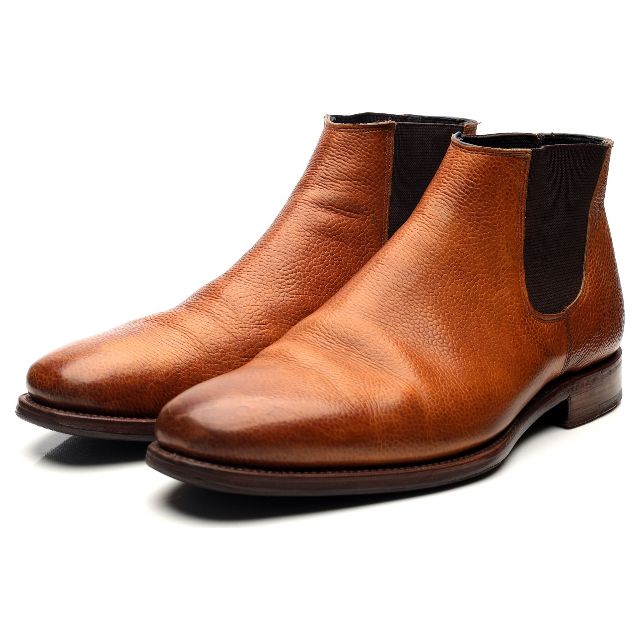 Tim Little Black Sole 6 boots chelsea cuir marron UK 8