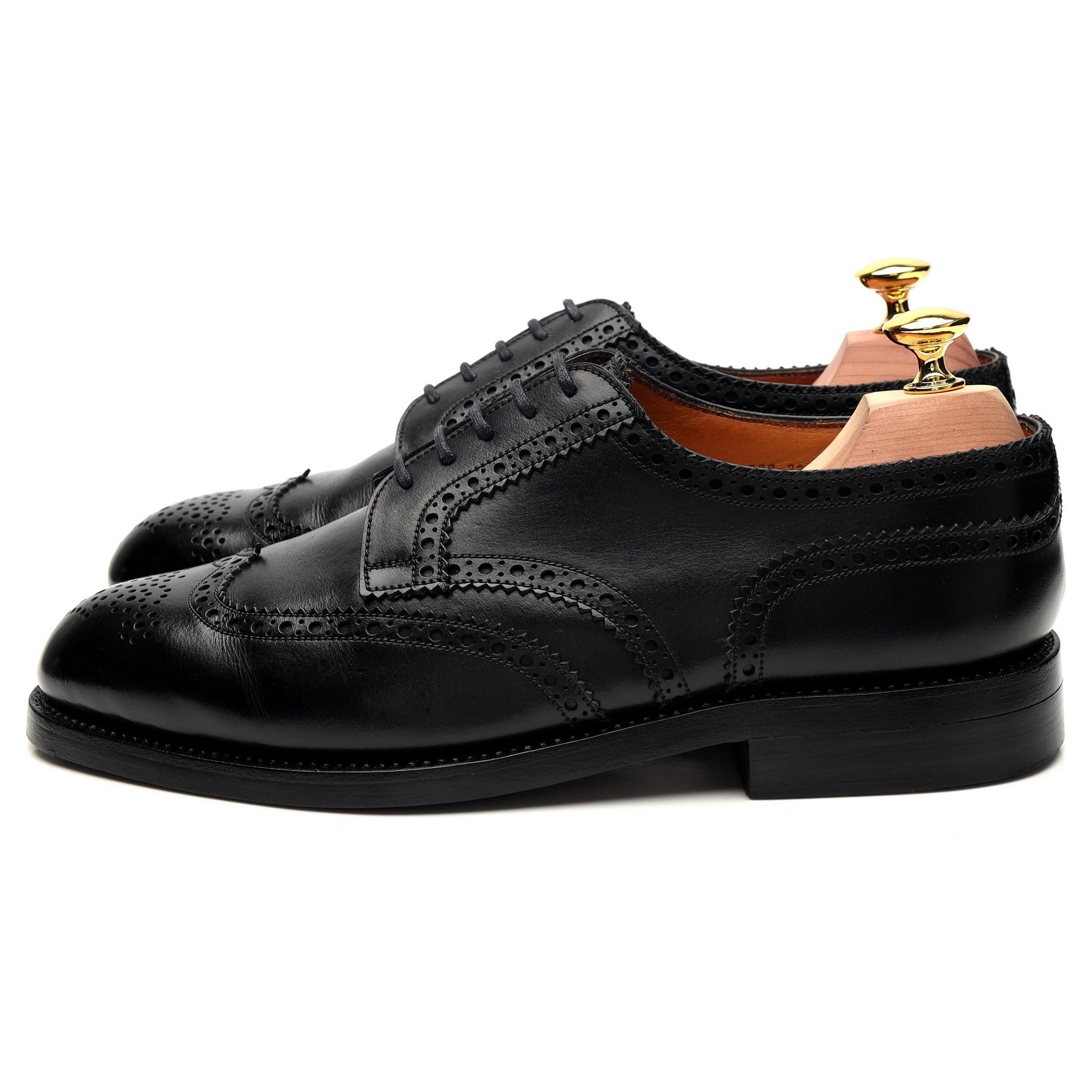 J.M. Weston derbies brogue cuir noir UK 7.5