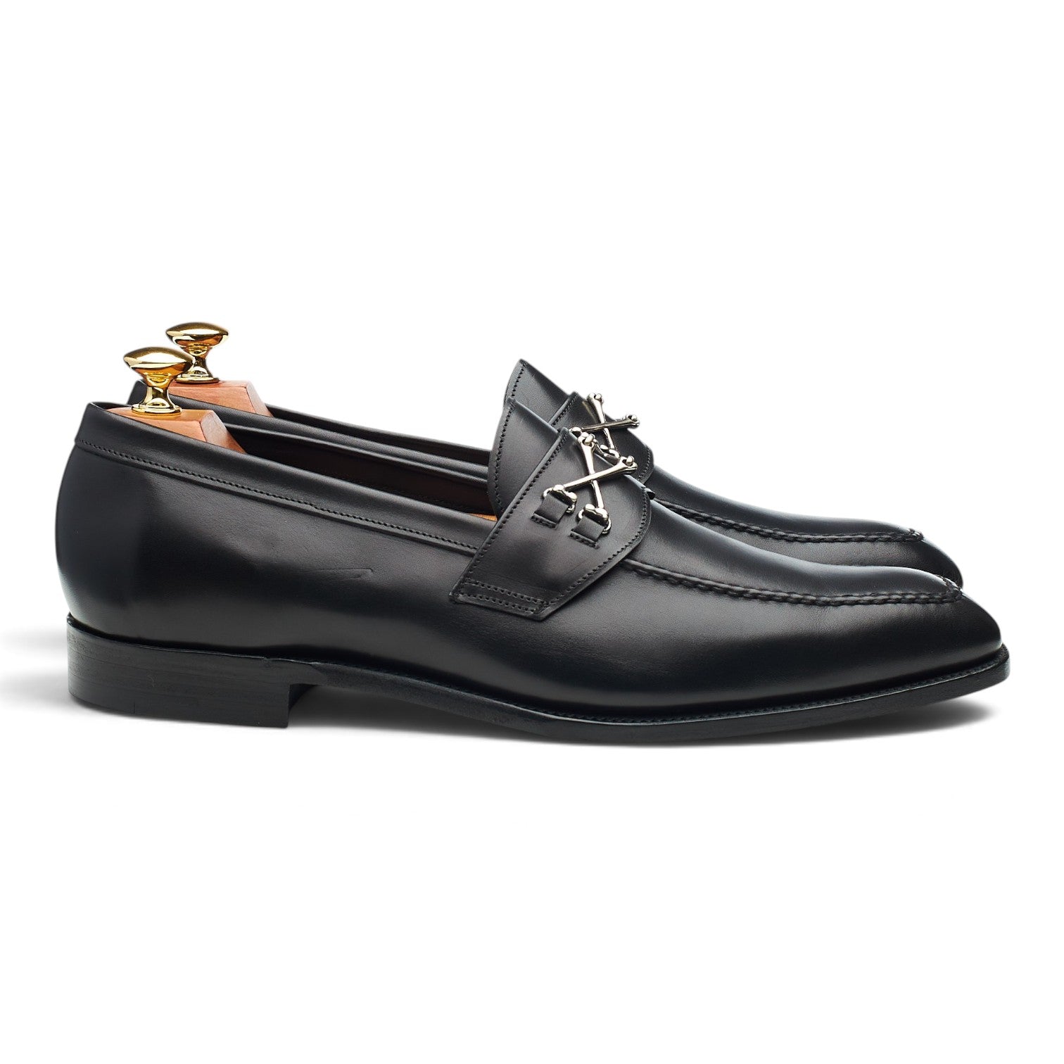 Barker Black Wolfe mocassin cuir noir pointure UK 9.5