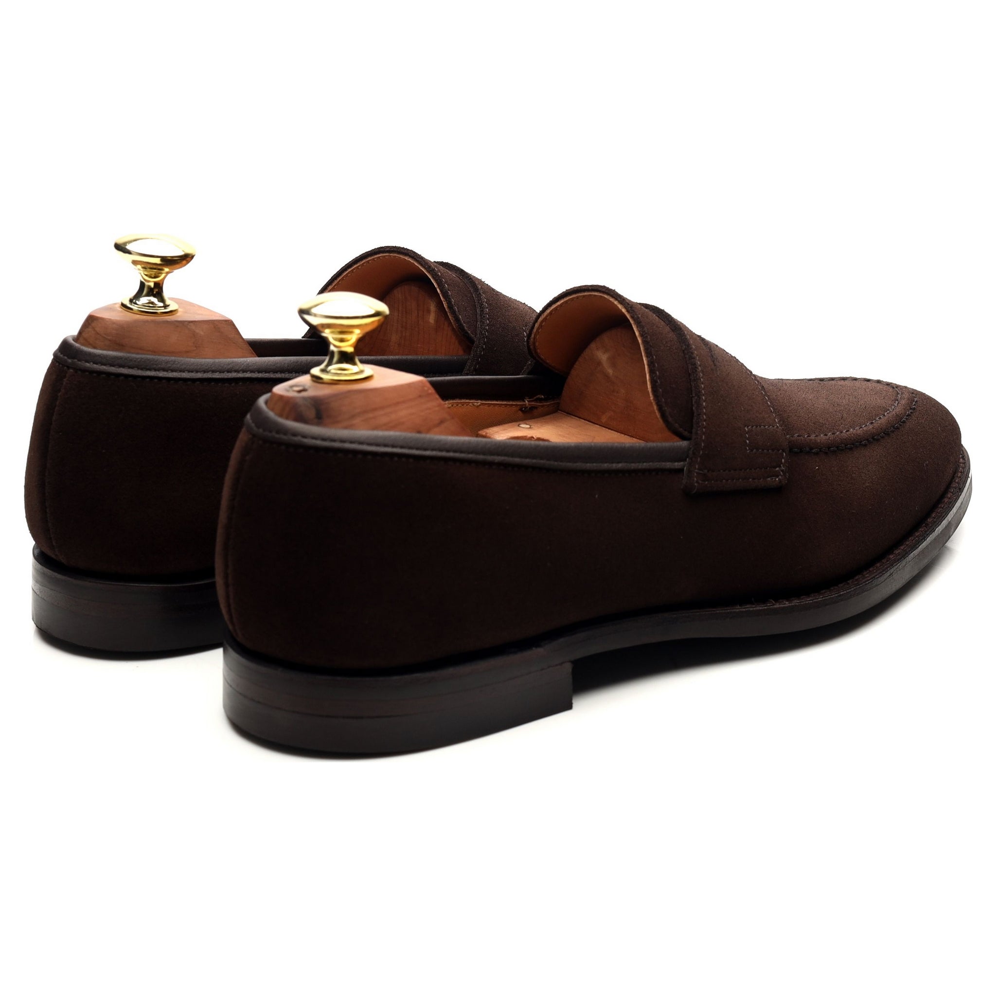 Crockett & Jones Sydney mocassins daim marron foncé UK 7