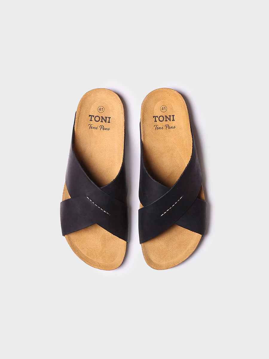 Toni Pons Gol-PE sandales homme cuir kaki croisé