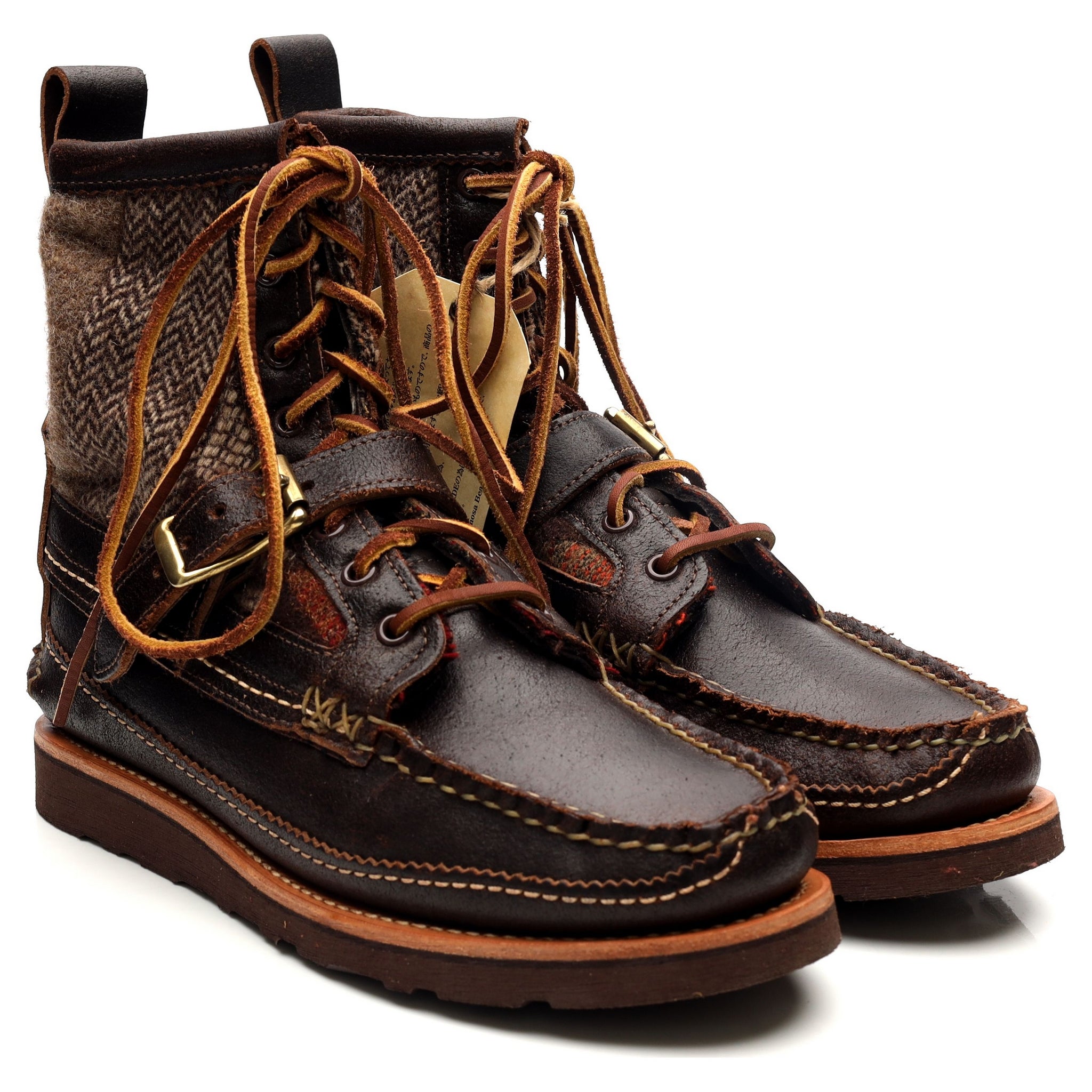 Yuketen Maine Guide bottes cuir marron pointure UK 7
