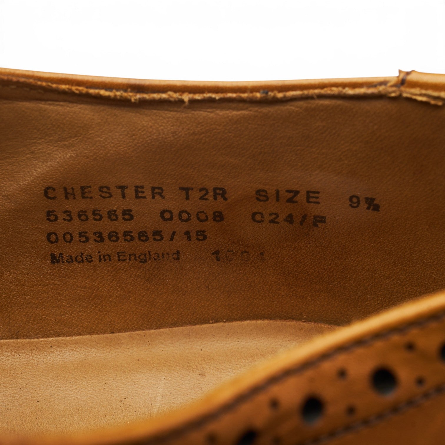 Loake 1880 Chester Derby Brogue Cuir Tan 9.5