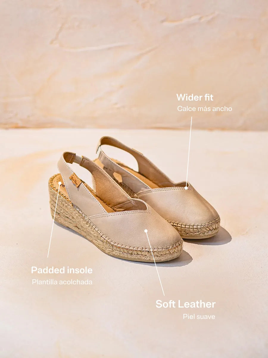 Toni Pons Termal espadrilles cuir glace large 6,5 cm
