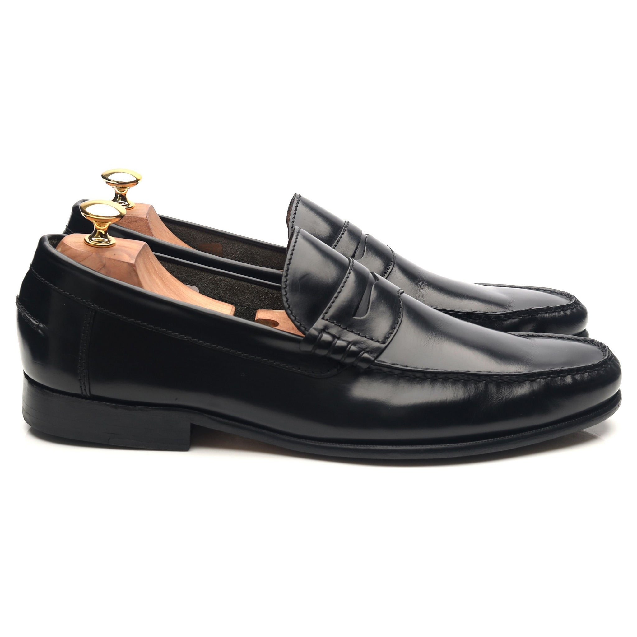 Barker Newington mocassins cuir noir UK 10.5 F