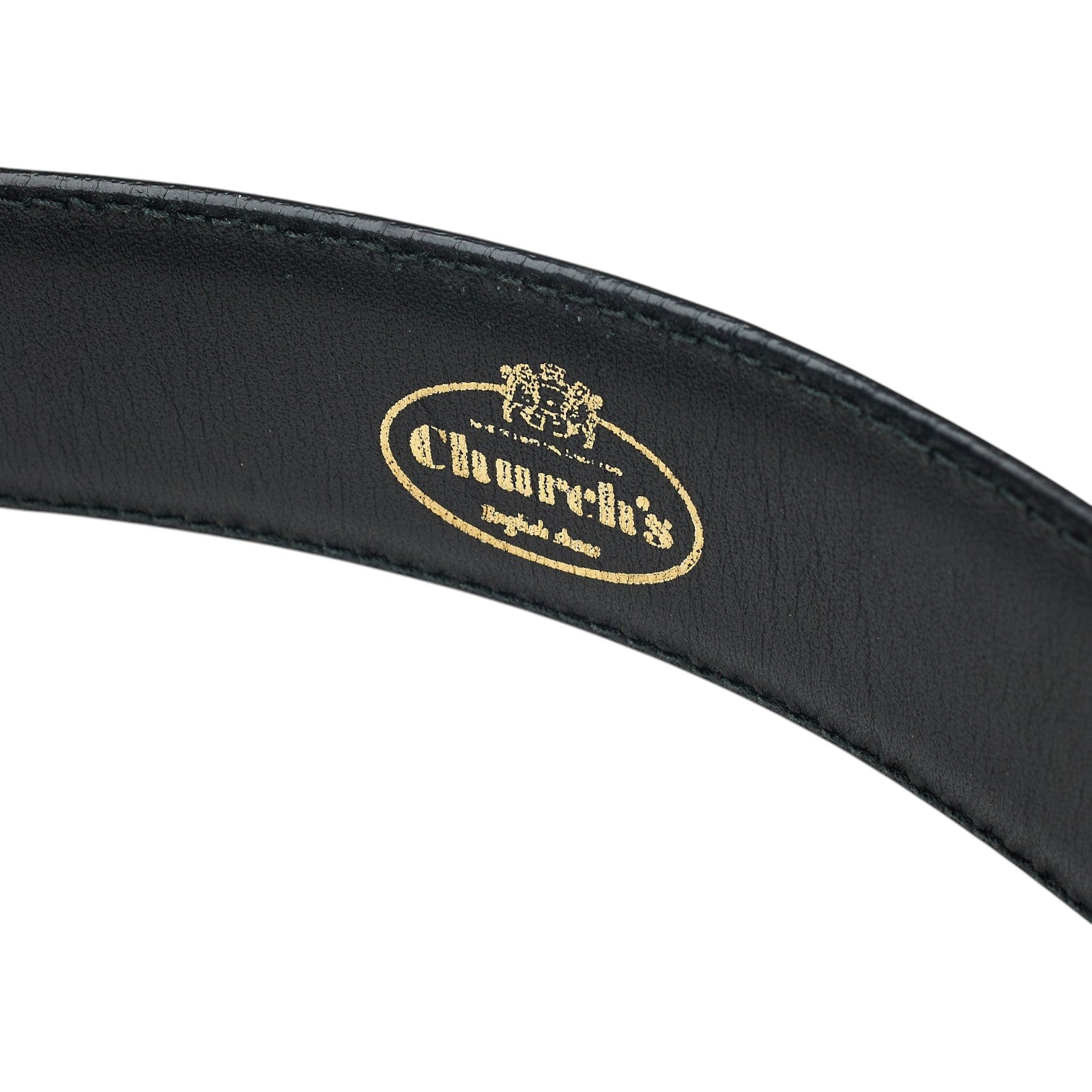 Church’s ceinture cuir noir 32 pouces boucle