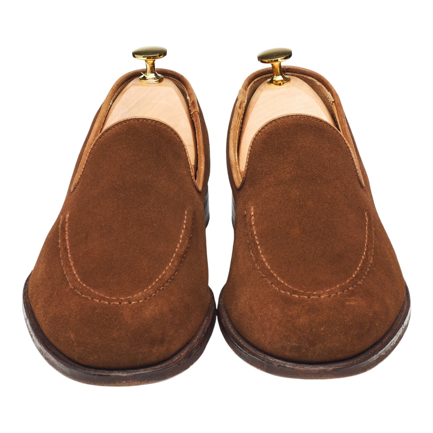 Crockett & Jones Camden mocassins daim marron UK 8.5