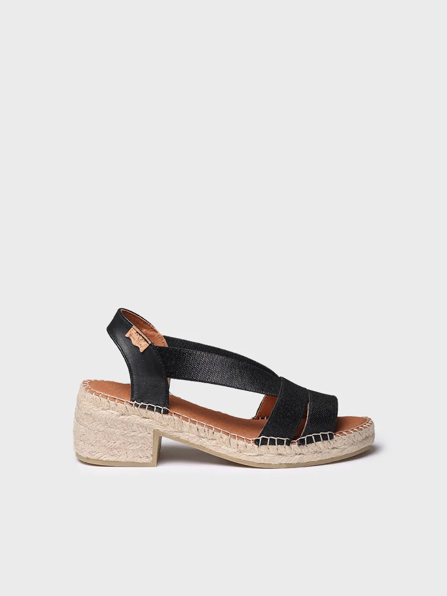 Toni Pons Dama espadrilles talon large noires
