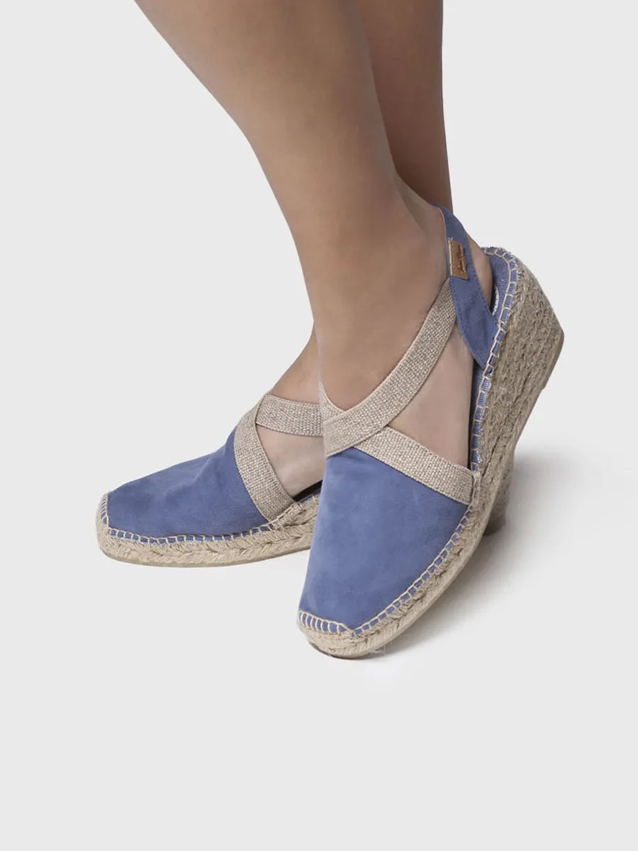 TONI PONS TONA espadrille femme compensée cuir velours
