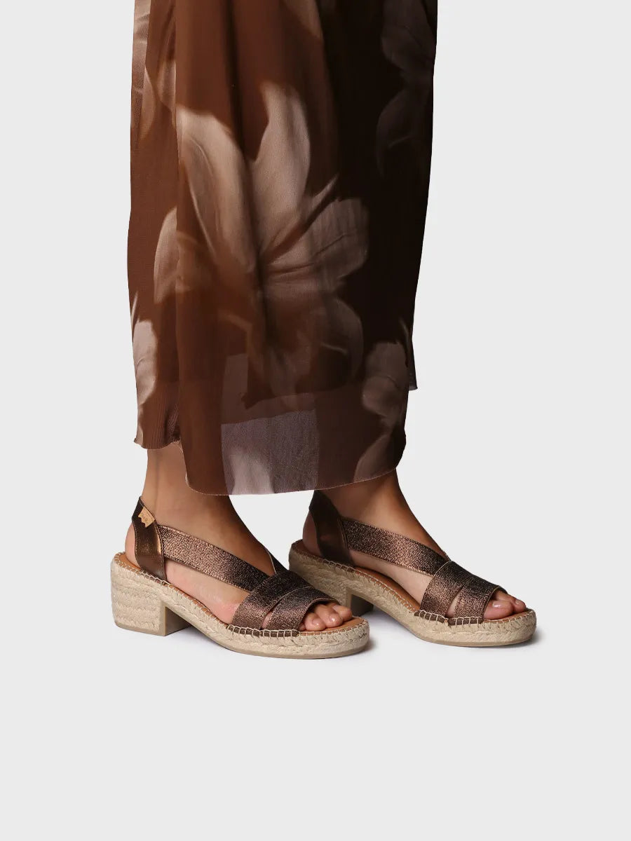Toni Pons Dama espadrille talon 5,5 cm métallisé